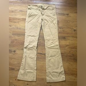 AE khaki flare pants